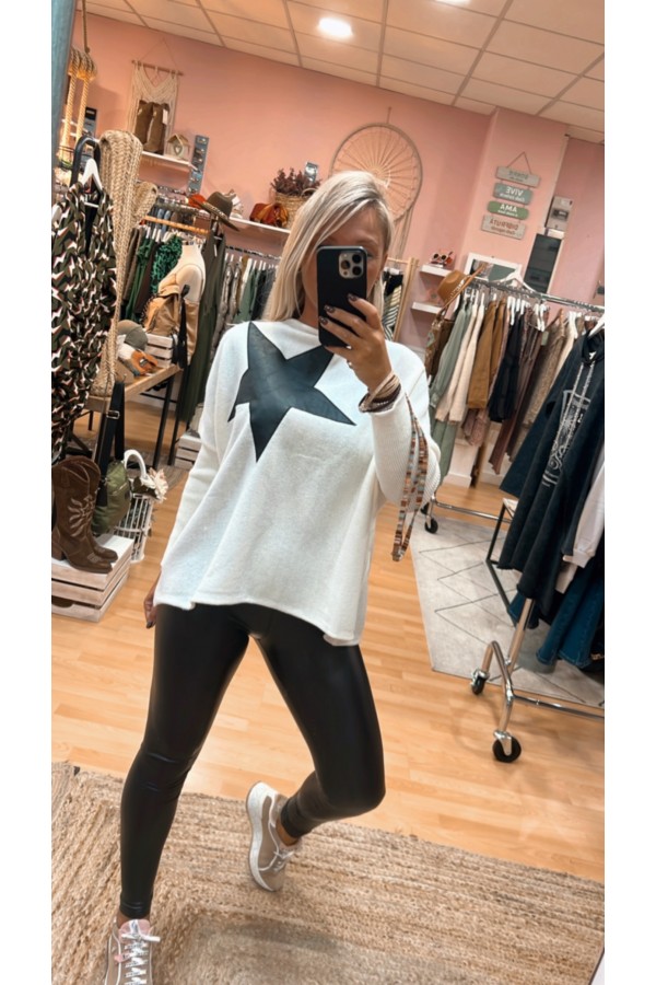 Legging Ecopiel. LO + NUEVO. Color: negro, marfil; Tallas: s, m, l, xl |