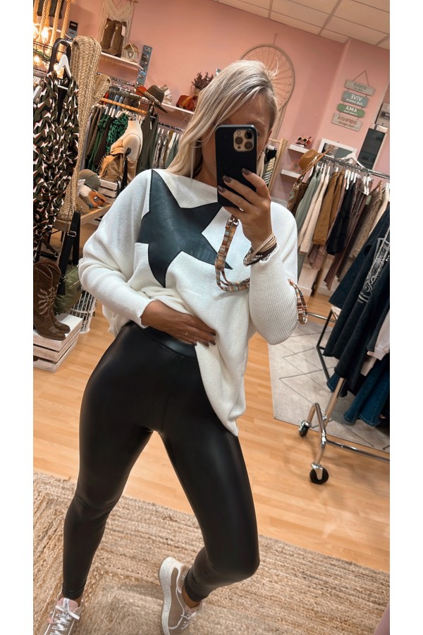 Legging Ecopiel. LO + NUEVO. Color: negro, marfil; Tallas: s, m, l, xl |