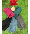 Guantes Trenza. Varios. Color: gris desgastado, denim claro, negro, buganvilla