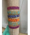 Pulsera Love. Bisuteria. Color: fucsia, azul cielo, morado, naranja | Bambalinas