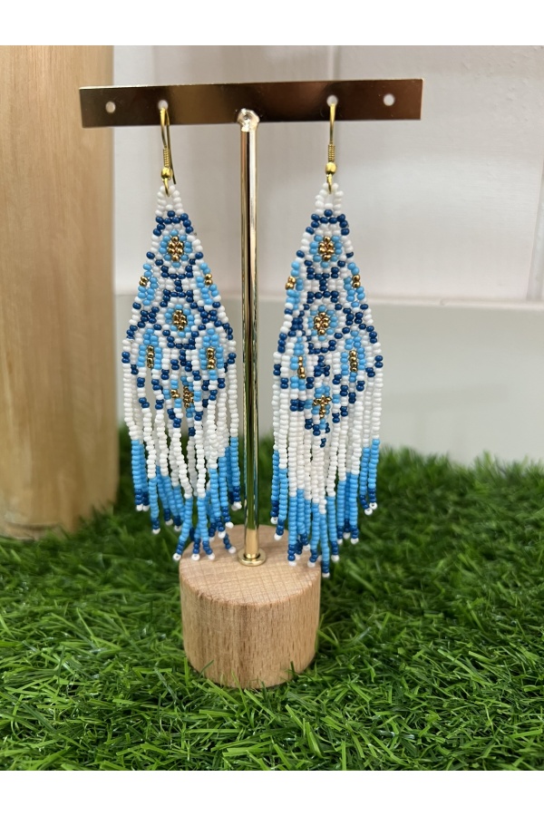 Pendientes Portugal Azul. Bisuteria.  | Bambalinas Closet