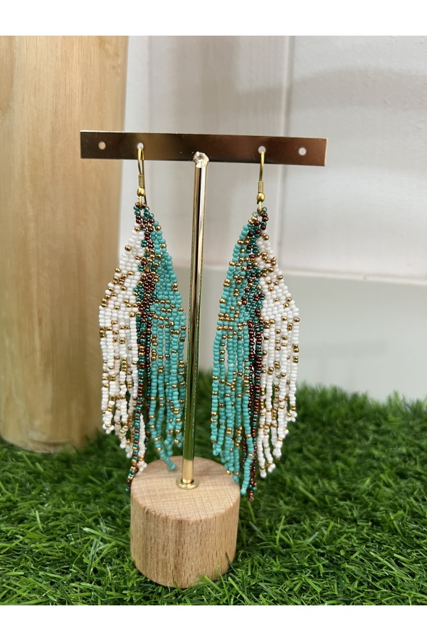 Pendientes Maldivas Turquesa. Bisuteria.  | Bambalinas Closet