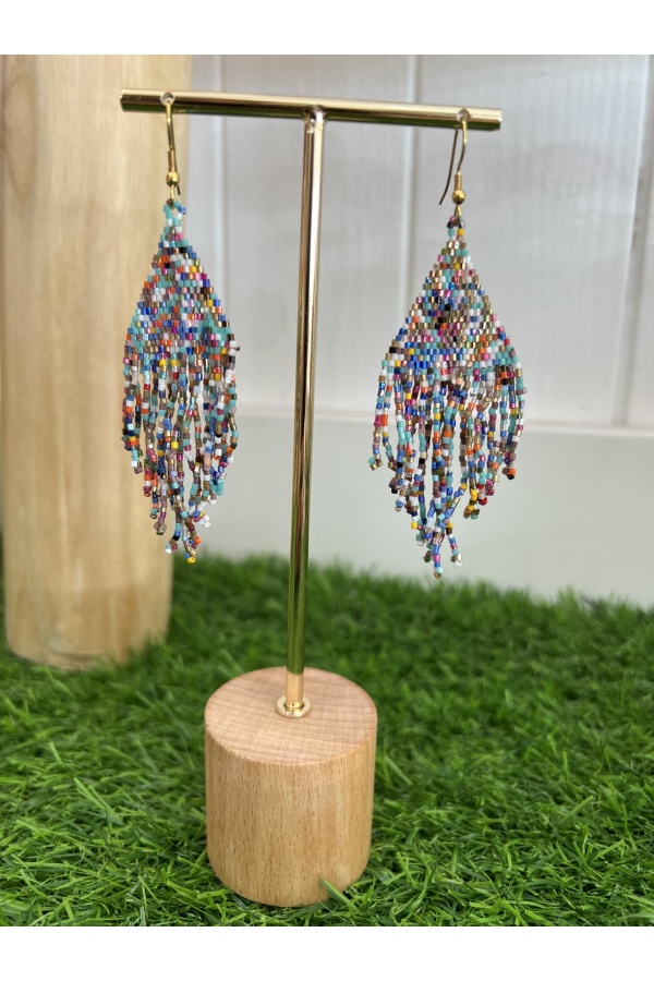 Pendientes India Multicolor. Bisuteria.  | Bambalinas Closet