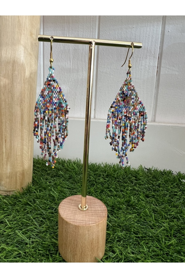 Pendientes India Multicolor. Bisuteria.  | Bambalinas Closet