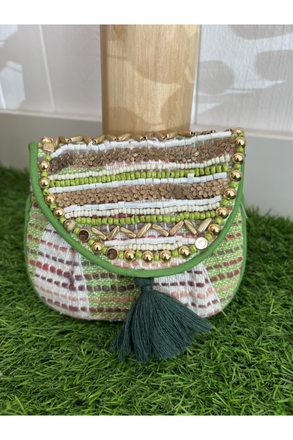 Monedero Mejico. Varios. Color: rosa flúor, verde kaki | Bambalinas Closet