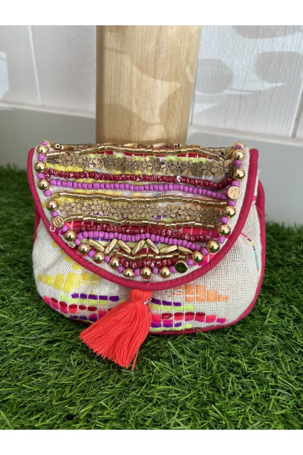 Monedero Mejico. Varios. Color: rosa flúor, verde kaki | Bambalinas Closet