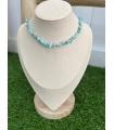 Gargantilla Corales. Bisuteria. Color: blanco, turquesa, azul marino, rojo |