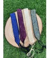 Choker Dubai. Bisuteria. Color: marfil, negro, dorado, azul klein, buganvilla