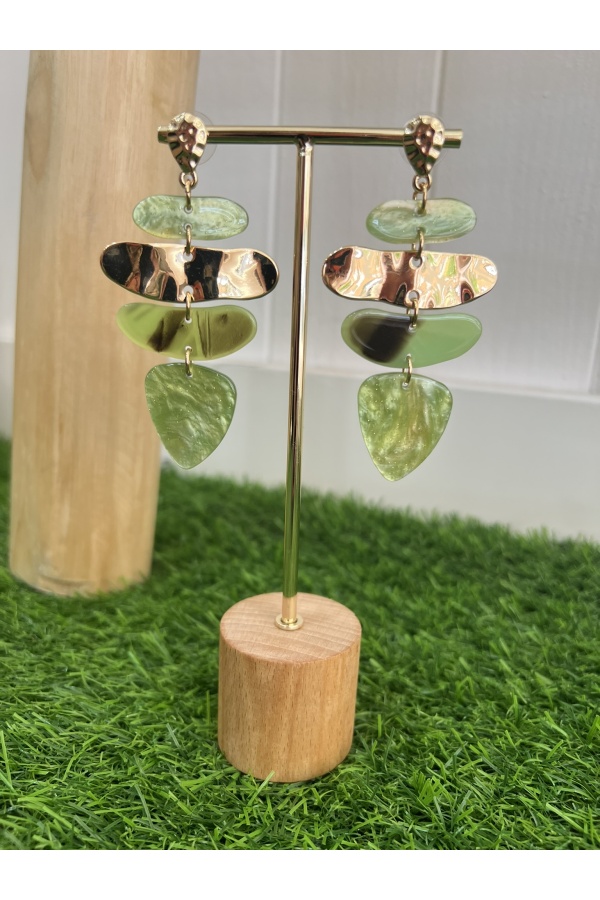 Pendientes Honolulu Verde. Bisuteria.  | Bambalinas Closet