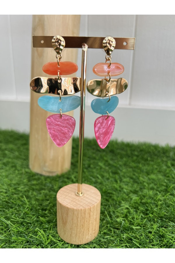 Pendientes Honolulu Multicolor. Bisuteria.  | Bambalinas Closet