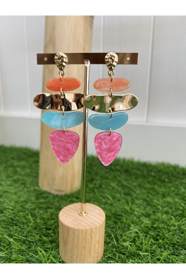 Pendientes Honolulu Multicolor. Bisuteria.  | Bambalinas Closet