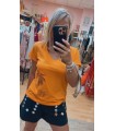 Camiseta Roa. Camisetas. Color: naranja; Tallas: xs, m, l, s | Bambalinas Closet