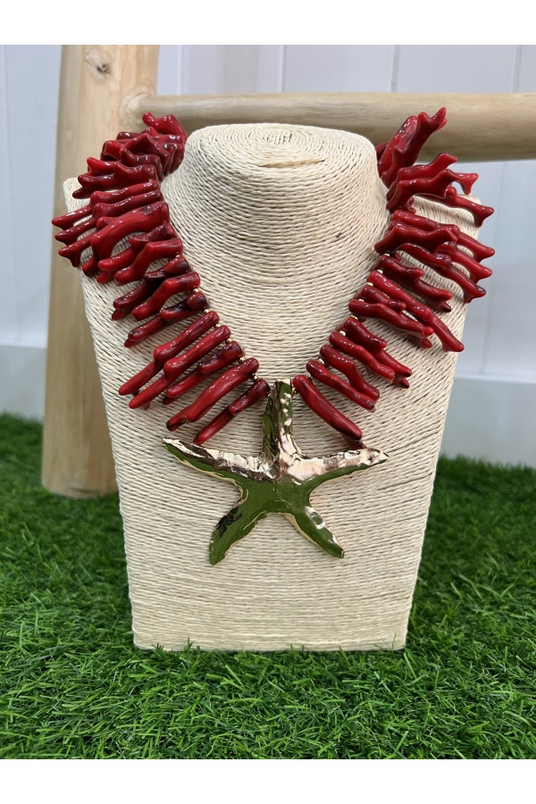 Collar Alga Roja. Bisuteria.  | Bambalinas Closet