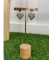 Pendientes Corazon Plateado. Bisuteria.  | Bambalinas Closet