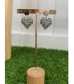 Pendientes Corazon Plateado. Bisuteria.  | Bambalinas Closet