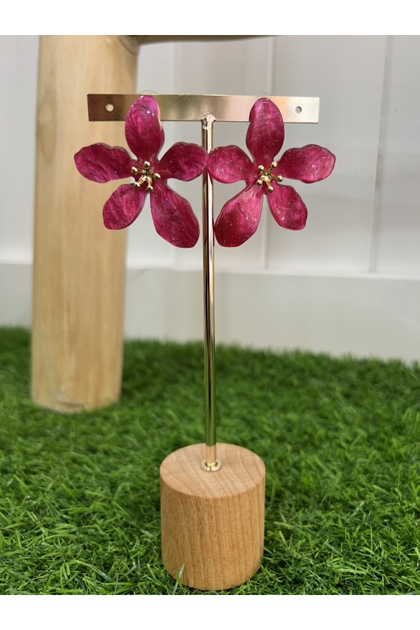 Pendiente Narciso Frambuesa. Bisuteria.  | Bambalinas Closet