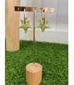 Pendientes Estrella Piercing Verde. Bisuteria.  | Bambalinas Closet