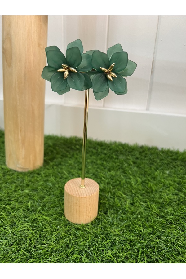 Pendientes Atenas Verde. Bisuteria.  | Bambalinas Closet