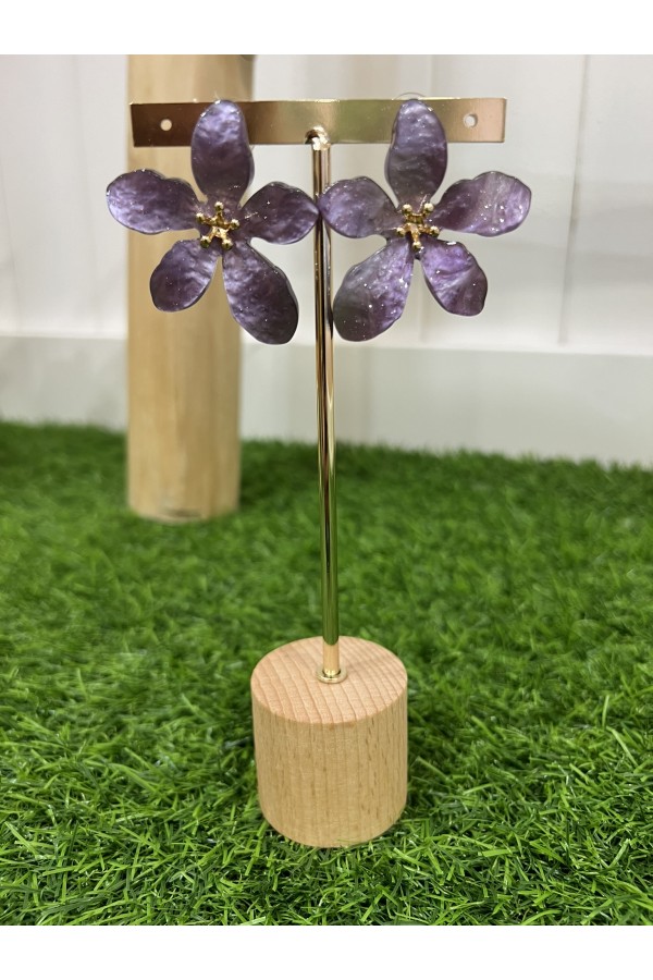 Pendientes Narciso Violeta. Bisuteria.  | Bambalinas Closet