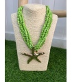 Collar Estrella Marina Fluor. Bisuteria. Color: naranja fluor, rosa flúor, verde