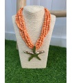 Collar Estrella Marina Fluor. Bisuteria. Color: naranja fluor, rosa flúor, verde