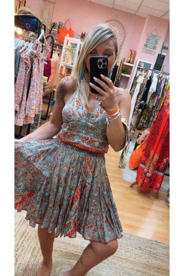 Conjunto Bali Falda. NOVEDADES. Color: verde, azul marino, azul cielo, rojo;