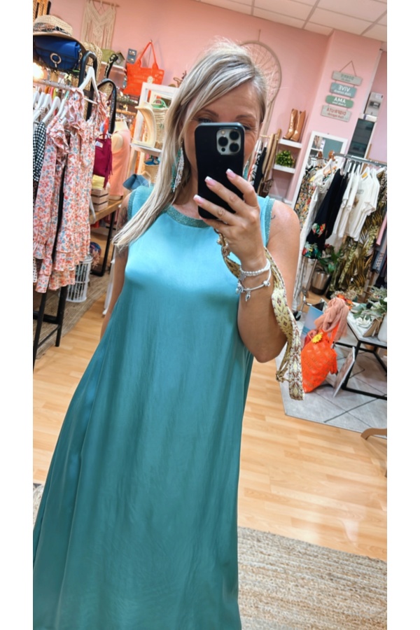 Vestido Lurex. NOVEDADES. Color: verde mint, azul cielo, azul marino, negro |