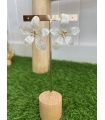 Pendientes Narciso Blanco. Bisuteria.  | Bambalinas Closet