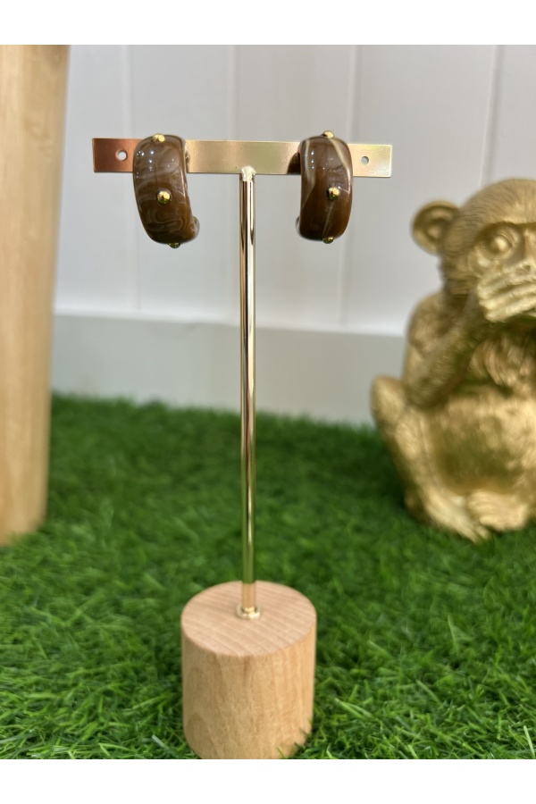 Pendientes Viena Cafe. Bisuteria.  | Bambalinas Closet