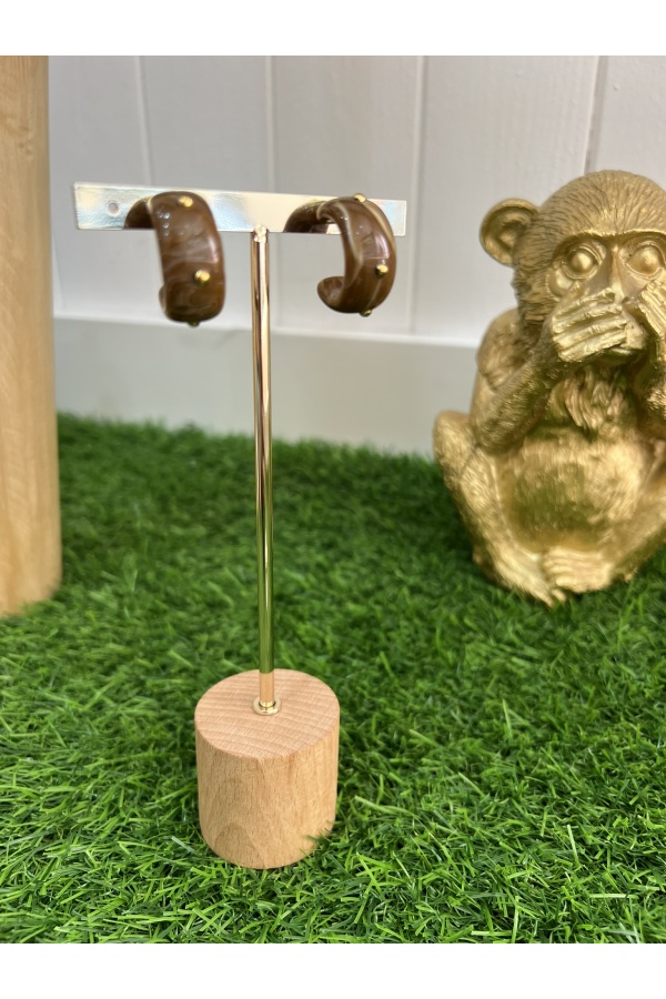 Pendientes Viena Cafe. Bisuteria.  | Bambalinas Closet