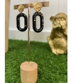 Pendientes Mara Negros. Bisuteria.  | Bambalinas Closet
