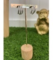 Pendientes Triaro Plateado. Bisuteria.  | Bambalinas Closet