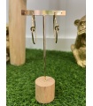 Pendientes Aro Nudo Dorado. Bisuteria.  | Bambalinas Closet