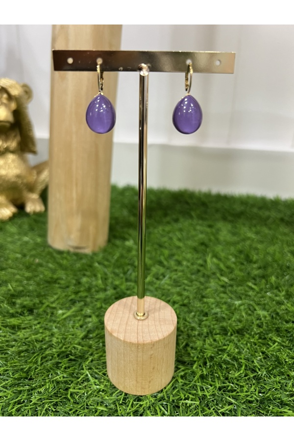 Pendiente Bolonia Lila. Bisuteria.  | Bambalinas Closet