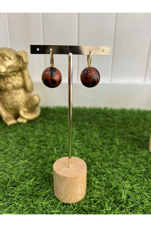 Pendientes Bola Print Caldera. Bisuteria.  | Bambalinas Closet