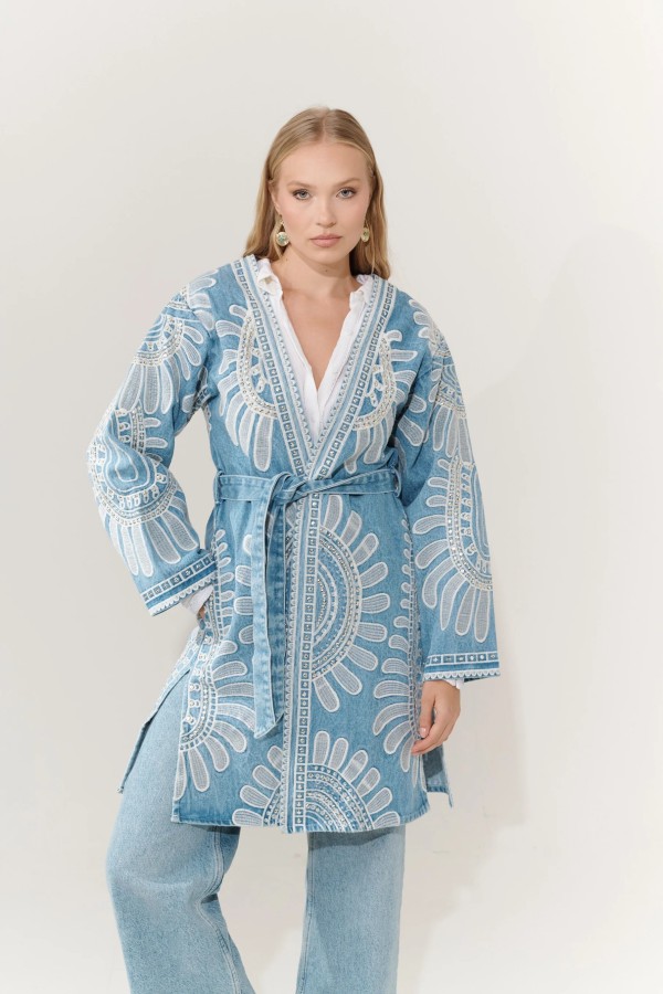 Kimono Denim Azul. Prenda exterior.  | Bambalinas Closet