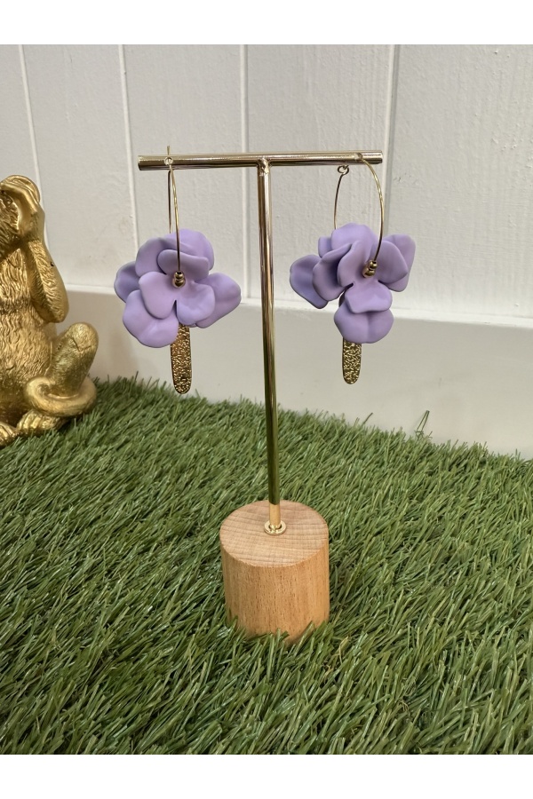 Pendientes Sam Lila. Bisuteria.  | Bambalinas Closet