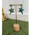 Pendientes Estrella Esmeralda. Bisuteria.  | Bambalinas Closet