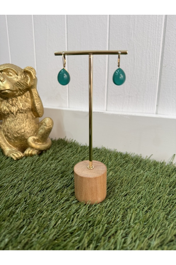 Pendientes Bolonia Verde. Bisuteria.  | Bambalinas Closet