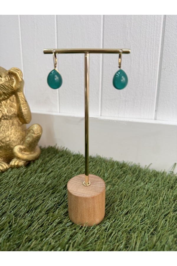 Pendientes Bolonia Verde. Bisuteria.  | Bambalinas Closet