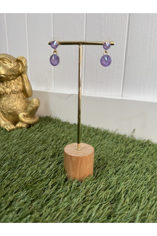 Pendientes Agua. Bisuteria. Color: naranja, blanco, lila, verde pistacho, trigo |