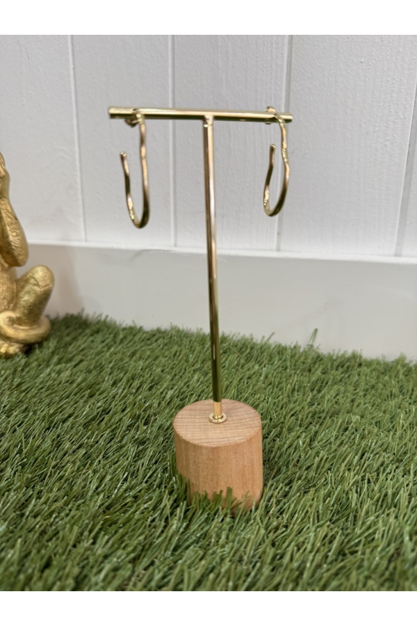 Pendiente Areta Dorado. Bisuteria.  | Bambalinas Closet