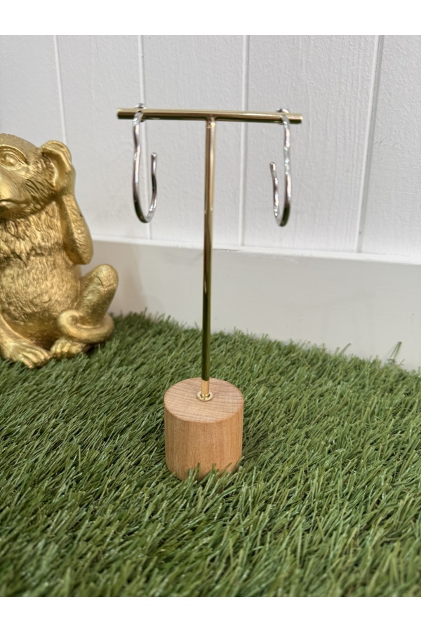 Pendiente Areta Plateado. Bisuteria.  | Bambalinas Closet