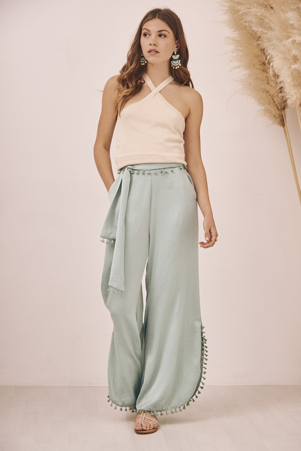 Pantalon Meru Turquesa. Partes de abajo NÜD Y NKN. Tallas: m, l, s | Bambalinas