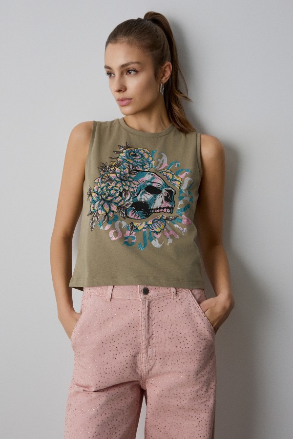 Camiseta Calavera Militar. Camisetas / Camisas BSB. Tallas: s, m, l, xs |