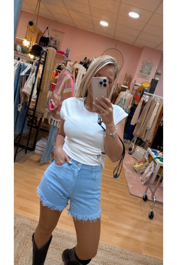 Short Italia Azul. Pantalones / Shorts BSB. Tallas: s, m, l, xs | Bambalinas