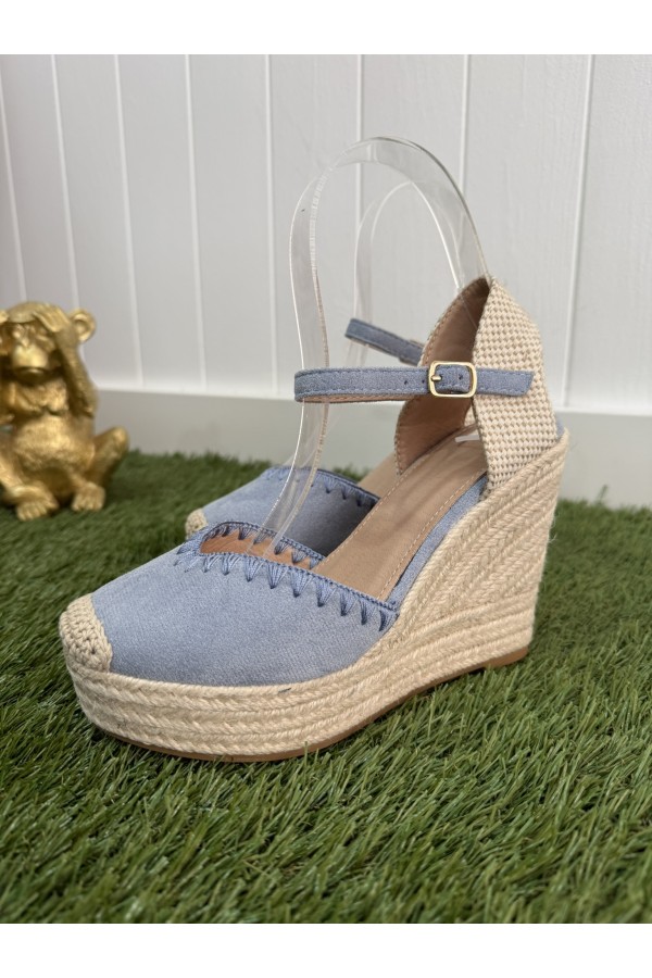 Cuñas Malaga Celeste. Cuñas. Tallas: 36, 37, 38, 39, 40, 41 | Bambalinas Closet