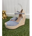 Cuñas Malaga Celeste. Cuñas. Tallas: 36, 37, 38, 39, 40, 41 | Bambalinas Closet