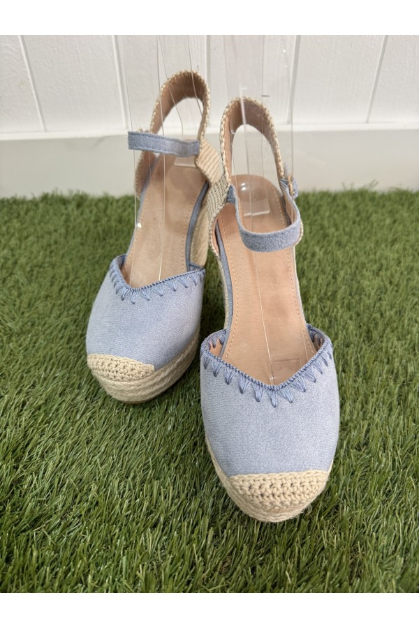 Cuñas Malaga Celeste. Cuñas. Tallas: 36, 37, 38, 39, 40, 41 | Bambalinas Closet