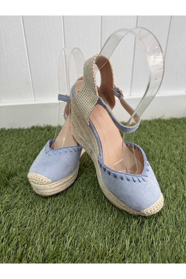 Cuñas Malaga Celeste. Cuñas. Tallas: 36, 37, 38, 39, 40, 41 | Bambalinas Closet